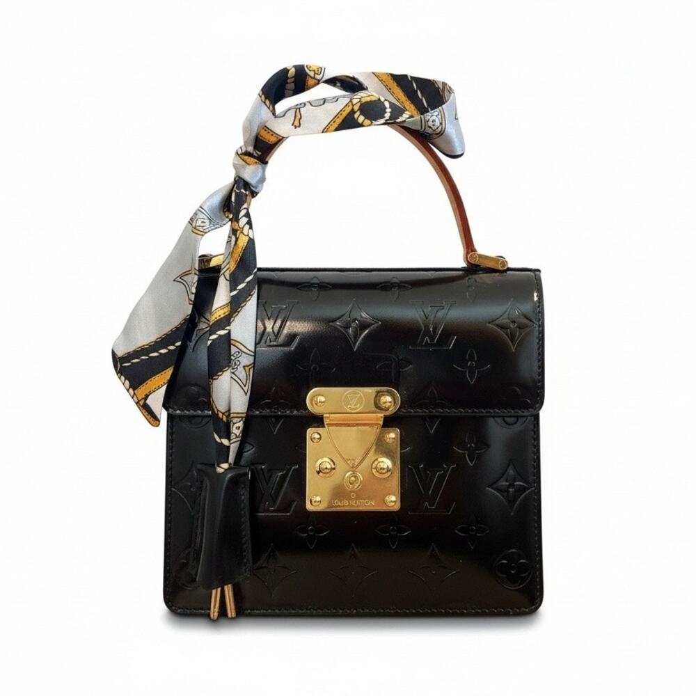 Louis Vuitton Vernis Top Handle Spring Street Black Bag